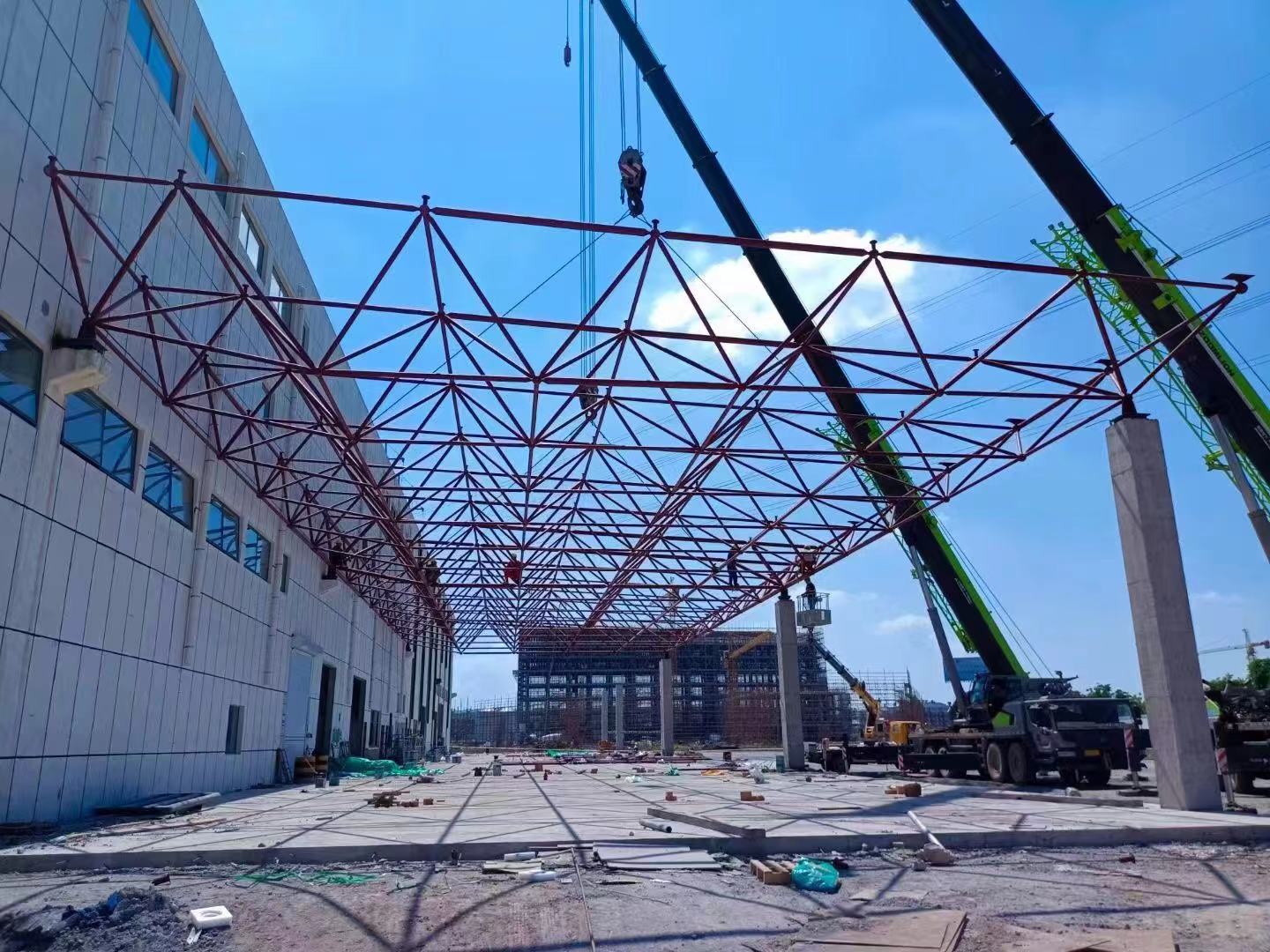 吉安江苏宿迁国望高科纤维公司 -生活楼网架 成品库网架 立体库网架